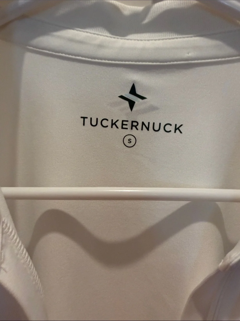 Tuckernuck Tuck Sport White Puff-Sleeve Polo Blouse Small